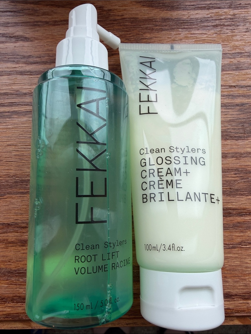 Fekkai Clean Stylers Glossing Cream & Root Lift Spray in Light Green